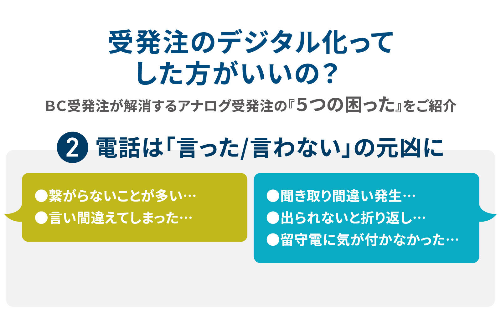 電話は「言った/言わない」の元凶に