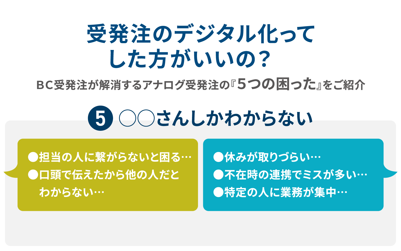 〇〇さんしかわからない