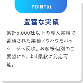 POINT01 豊富な実績