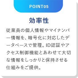 POINT05 効率性