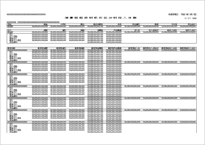消費税税率別取引区分別仕入日報