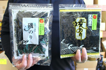 売れ筋商品の「磯のり」「焼きのり